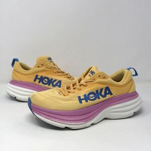 Hoka Bondi 8 Cyclamen Yellow Women's Running Shoes Size 6B Sneakers